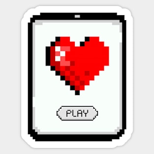 Pixel Love Game Sticker